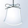 Beveled Clear Glass Ornament - Bell